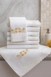 Set 10 Prosoape 100% bumbac, 45x90 cm, 400g/mp, cod P78