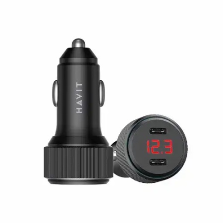 HAVIT auto punjač za Mobilni Tel. 2 x Tip C 60W CC2014