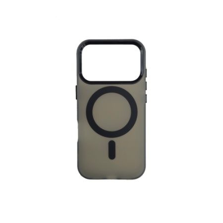 Silikonska futrola Magsafe FLURO COLOR Iphone 17 Pro CRNA