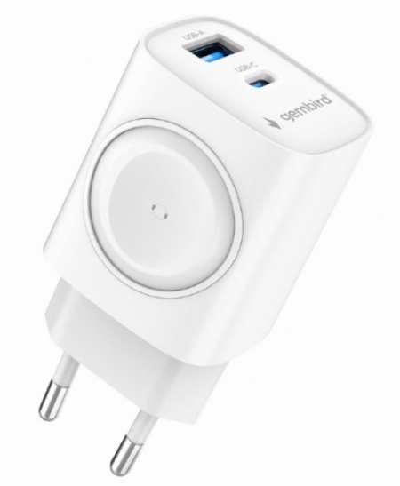 TA-UC-PDQCW20-01-W Gembird 2u1 QC 3.0 20W punjac za telefon + Apple Watch, white
