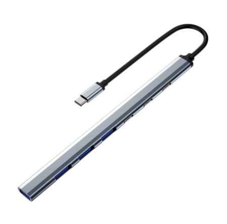 TIP C na 4xHUB 3.0 +3xTIP C metal