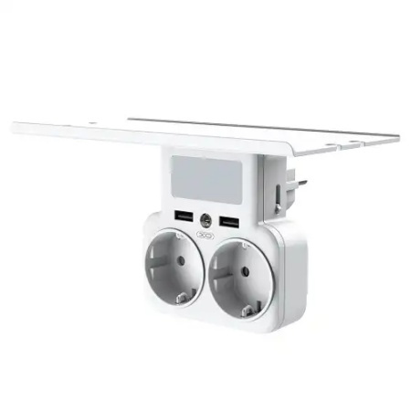 XO Smart Zidni Razdelnik sa policom WL09 (2AC+2USB 2.4A) beli