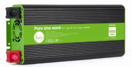 EG-PWC-PS1000-01 Gembird 12V Cist sinusni inverter DC/AC 1000W + USB port, 2,7KG