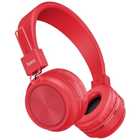 hoco. Bežične stereo slušalice, Bluetooth, do 12h rada, mikrofon - W25 Promise Crvene