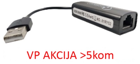 NIC-U6** Gembird USB 2.0 to Fast Ethernet LAN adapter 10/100 white, mrezna kartica (399)