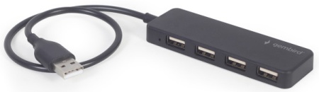 UHB-CM-U2P4-01 Gembird 4-port USB Type-C HUB, black