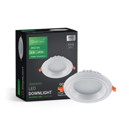 LED SPOT UGR 6W 3CCT OKRUGLI GREEN TECH