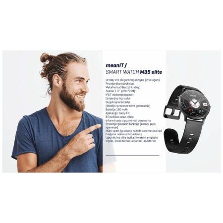 Pametni sat, 1.3 ekran, multi sport, Bluetooth M35 Elite