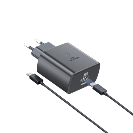 TRANYOO Kućni punjač T-SA7C 45WPD+KABL Type-C na Type-C 60W CRNI