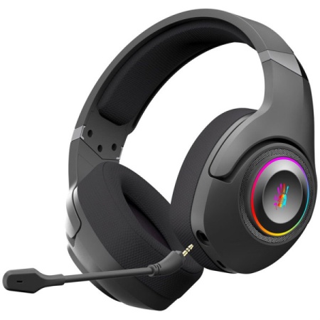 A4 TECH GR270 Bloody 7.1 Virtual Surround 3-IN-ONE RGB Gaming Wireless + wired crne slušalice