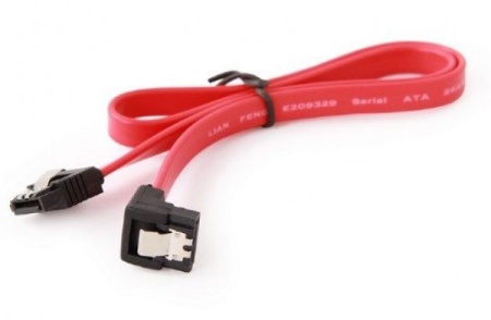 CC-SATAM-DATA90-0.3 Gembird Metal clips, Serial ATA data kabl flat 0,3m 90 degree bent connector