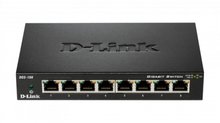 LAN Switch D-Link DGS-108GL/E 10/100/1000Mbps 8port Metal Gigabit
