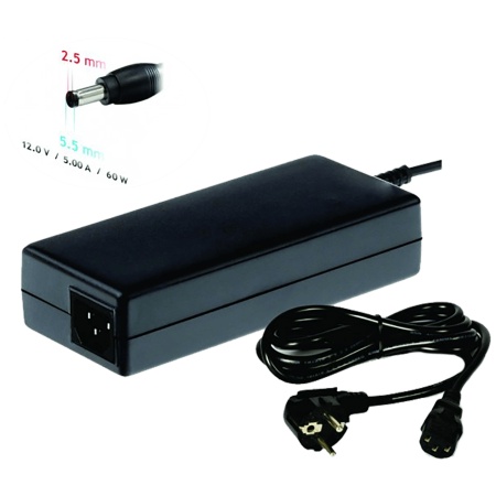 NPA-AC47 ** Gembird punjac 12v/5A 60W, 1m kabl sa uzemljenjem, Coper napajanje, DC 5.5x2.1mm CE(671)