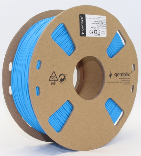 3DP-TPE1.75-01-B TPE FLEKSIBILNI Filament za 3D stampac 1,75mm kotur 1KG BLUE