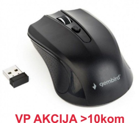 MUSW-4B-04 ** Gembird Bezicni mis 2,4GHz opticki USB 800-1600Dpi black 99mm (337)