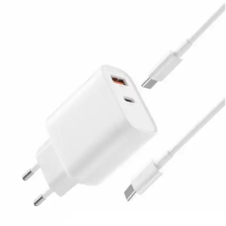 XO Kućni punjač L116 30W PD USB+Tip C + Tip C kabl 1m