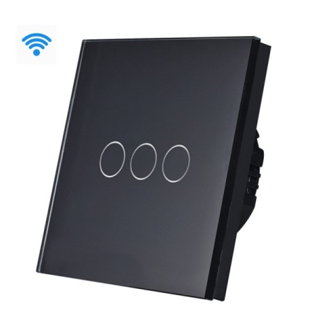 Wi-Fi pametni prekidač 3G TUYA Crni NN (WIFI TOUCH SWITCH)