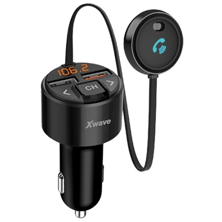 Xwave BT72 FM transmiter za kola,Bluetooth,LCD,mp3,wma,flac,2xUSB,QC3.0 brzo punjenje