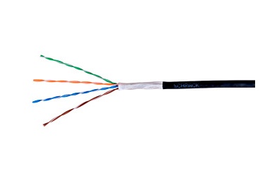 KABAL LAN CAT5E U/UTP SCHRACK HSEKU424E3 305M OUTDOOR 4X2XAWG-24 300MHZ PE CRNI