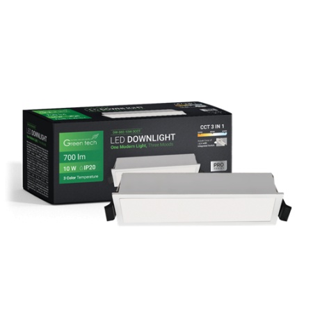 LED SPOT UGR 10W 3CCT PRAVOUGLI GREEN TECH