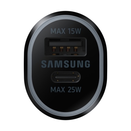 Samsung auto punjač Type C 25W Usb A 15W crna