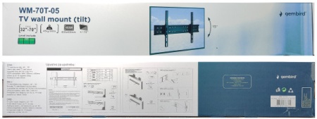 WM-70T-05 ** Gembird tilt VESA max 60x40cm 32-70 max.45kg (598)