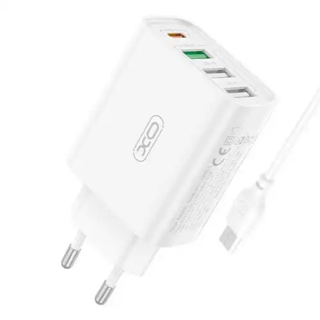 XO Multi port brzi punjač Usb C 20WUsb A 18W sa Tip C kablom L120