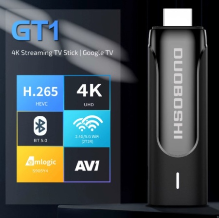 GMB-STICK-GT1 2/8gb, S905Y4 Quad A35, OpenGL ES 3.2 , Android 11 GTV, Chromcast built in, Google