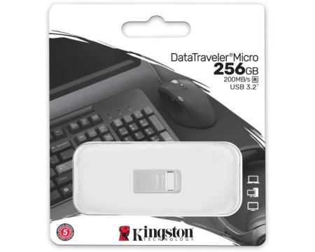 KINGSTON 256GB DataTraveler Micro USB 3.2 flash DTMC3G2/256GB srebrni