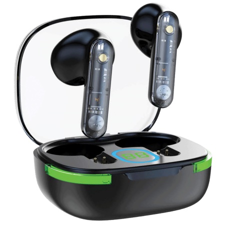 MeanIT Bežične stereo slušalice, Bluetooth V5.3, Crne - TWS B80