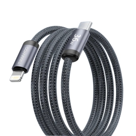 TRANYOO kabl T-P22 ojačan metalni Type C na Lightning 36W 1 m