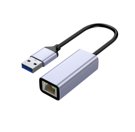 USB 3.0 Gigabit Ethernet adapter metal sivi