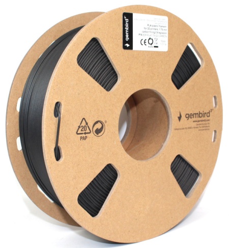 3DP-PLA1.75-02-CARBON PLA Filament za 3D stampac 1,75mm kotur 0,8KG CARBON
