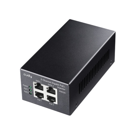 Cudy POE220 2x 30W Gigabit PoE+/PoE Injector, 802.3at/802.3af Standard, Data Power 100 Meters, Metal