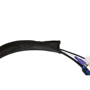 LogiLink fleksibilna zaštita za kablove sa rajfešlusom 1m x 50mm crna