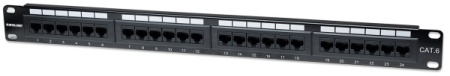 Patch panel Manhattan 520959 19"/1U Cat6/24 port