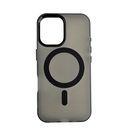 Silikonska futrola Magsafe FLURO COLOR Iphone 16 CRNA