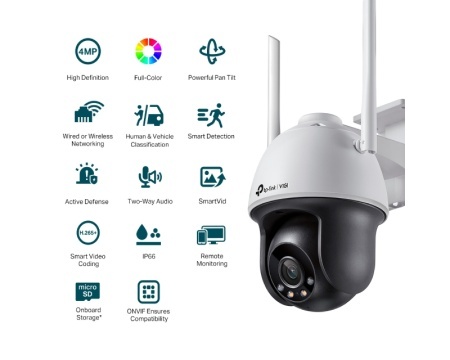 TP-LINK VIGI C540-W(4mm) 4MP spoljna color wifi PT network K
