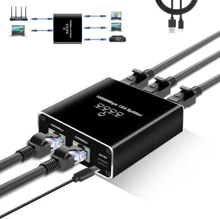 Kettz KT-ETS14 Ethernet Spliter 14 1000Mbps