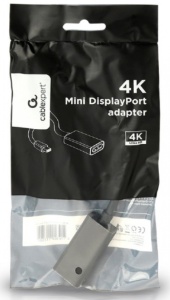 A-mDPM-DPF4K-01 Gembird 4K Mini DisplayPort to DisplayPort adapter cable, black A - Img 3