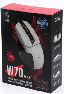 A4-W70 MAX PANDA WHITE A4Tech Bloody RGB Gejmerski opricki mis, 2000Hz/100-10.000 Dpi, USB 126mm - Img 2