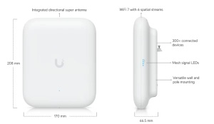 Access Point Ubiquiti U7-PRO-OUTDOOR WiFi7 Outdoor/2.5G/PoE+ - Img 2