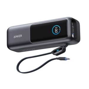 ANKER Power Bank 165W 25000mAh sa ugrađenim USB-C kablom na izvlačenje eksterna baterija CRNI