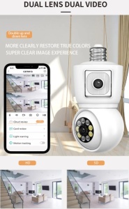 CAM-IP6MP-Q3 GMB PTZ kamera 6mpix microSD iCSee xmeye Two-way voice 2x3,6mm SIJALICNO GRLO E27 - Img 2