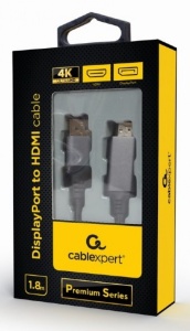 CC-DP-HDMI-4K-6 Gembird DisplayPort na HDMI interface kabl,4K at 60 Hz, Premium Series 1.8m - Img 2