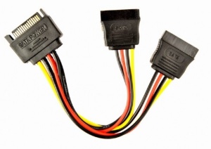 CC-SATAM2F-01 Gembird SATA power splitter cable, 0.15 m A - Img 1