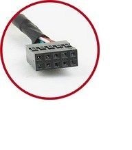 CCUSBRECEPTACLE Gembird Double USB Receptacles on bracket 25cm - Img 3