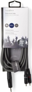 COTH22200GY15 Stereo audio kabl, 3,5 mm muški, 2x RCA muški, Niklovani, 1,50 m