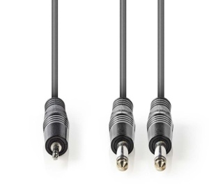 COTH23200GY50 Stereo Audio Cable 2x6.35mm muski na 3.5mm muski, 5m, Dark Grey - Img 2