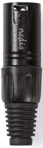 COTP15900BK, XLR konektor, Ravni, Muški, Niklovani, Lemljenje, Preènik kab. ulaza: 5,0 mm, 1 kom - Img 2